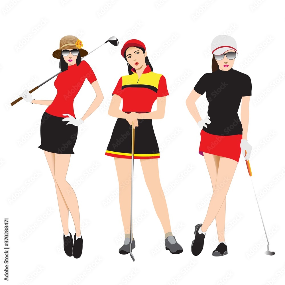 Fashion female golfer Fashion female golfer
