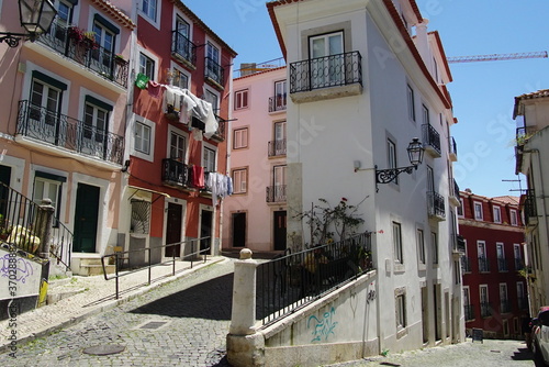 Portugal  beautiful street view of Lisbon