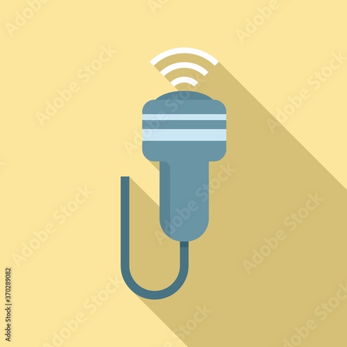 Medical ultrasound icon. Flat illustration of medical ultrasound vector icon for web design