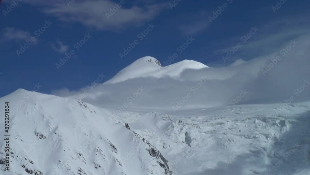 Caucasus, Ossetia. Genaldon Gorge. Mount Kazbek. Caucasus, Ossetia. Genaldon Gorge. Mount Kazbek.