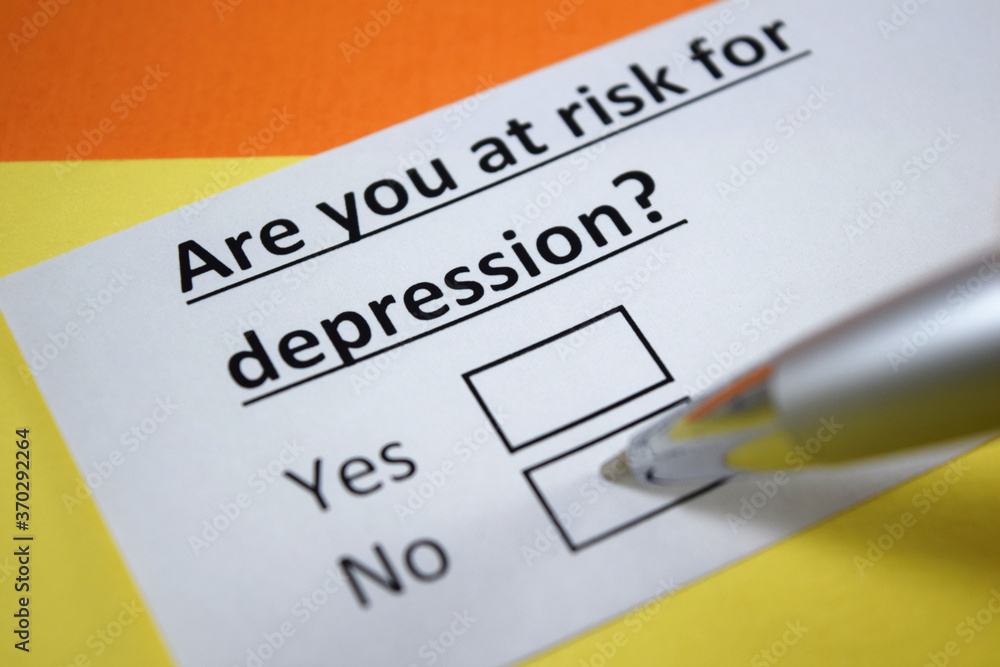 A person is answering question about depression. A person is answering question about depression.