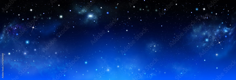 Background of the night sky with stars - banner deep space.