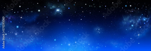 Background of the night sky with stars - banner deep space.