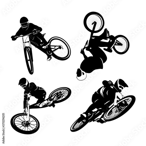 mountain bike cycle logo design icon vector