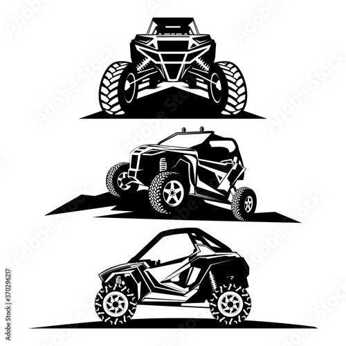 utv logo design icon vector mini set art