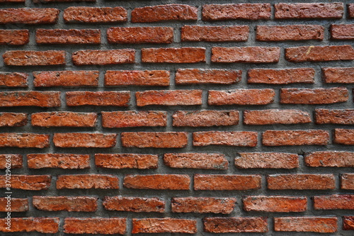 Red block brick wall texture background
