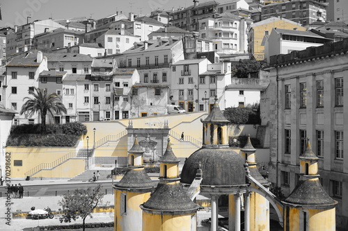 Portugal, beautiful cityscape in the street of Coimbra at daytime