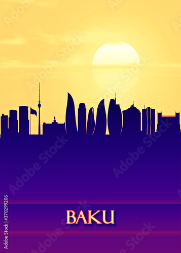 Baku City Skyline