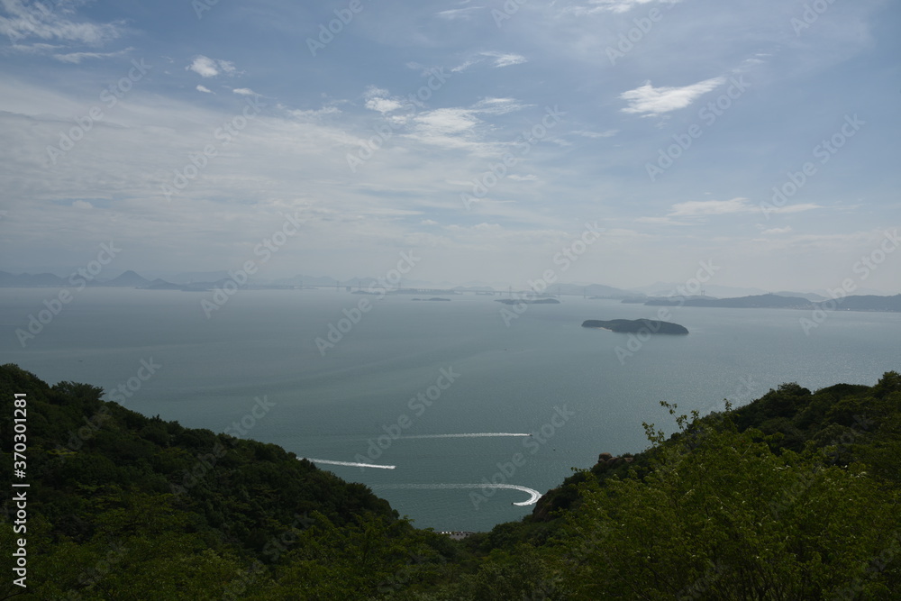 日本の岡山の王子が岳の風景