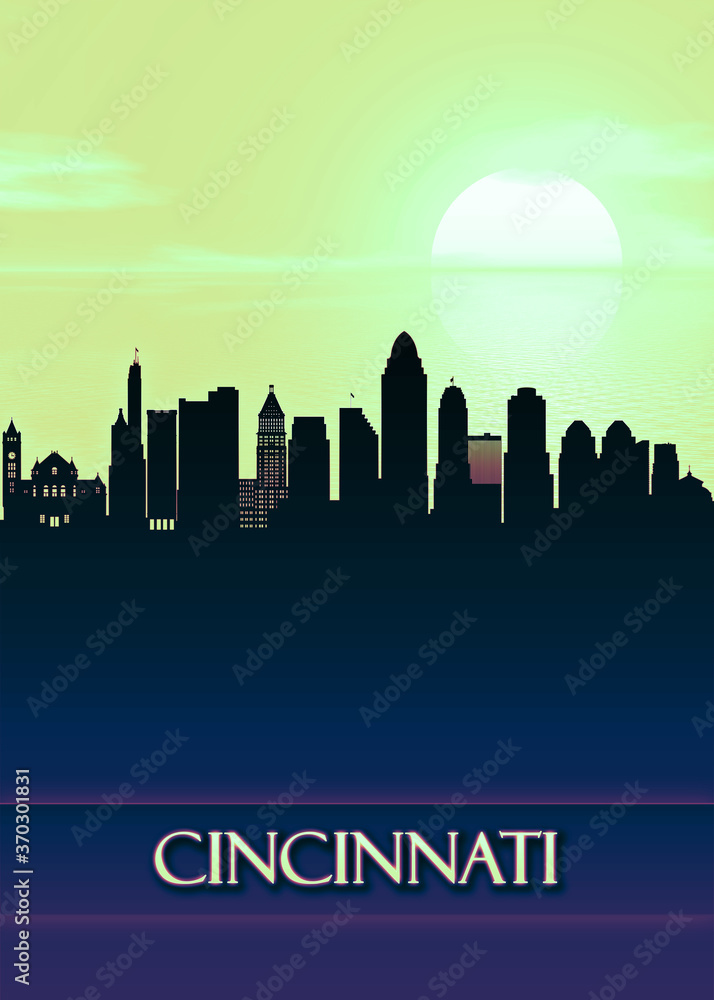 Cincinnati City Skyline