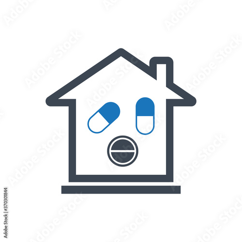 Isolation center with medicine icon ( vector illustration )