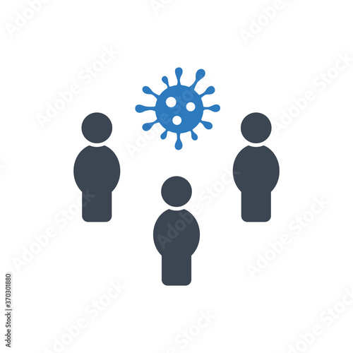 Social distance icon ( vector illustration )