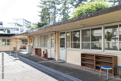 団地の中にある古い共用施設　千葉県船橋市　日本