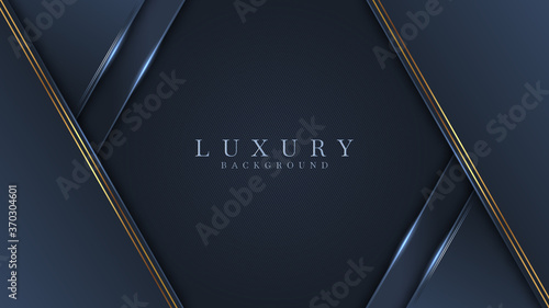 Dark and gold abstract background luxury shapes. Vector illustration.