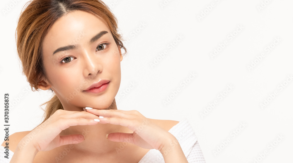 Beauty asian women portrait face with skin care healthy and skin. Beauty asian women portrait face with skin care healthy and skin.