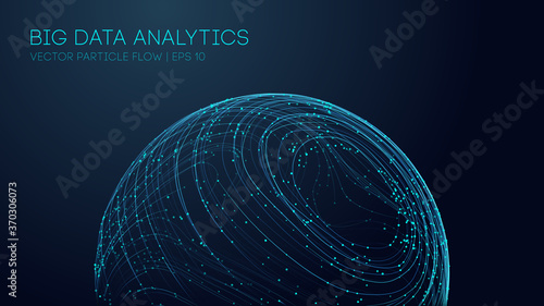 Music abstract background blue. Data technology abstract futuristic illustration. Big data visualization. EPS 10.