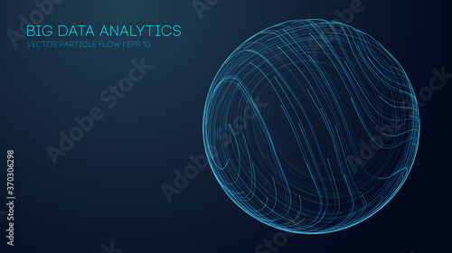 Music abstract background blue. Data technology abstract futuristic illustration. Big data visualization. EPS 10.