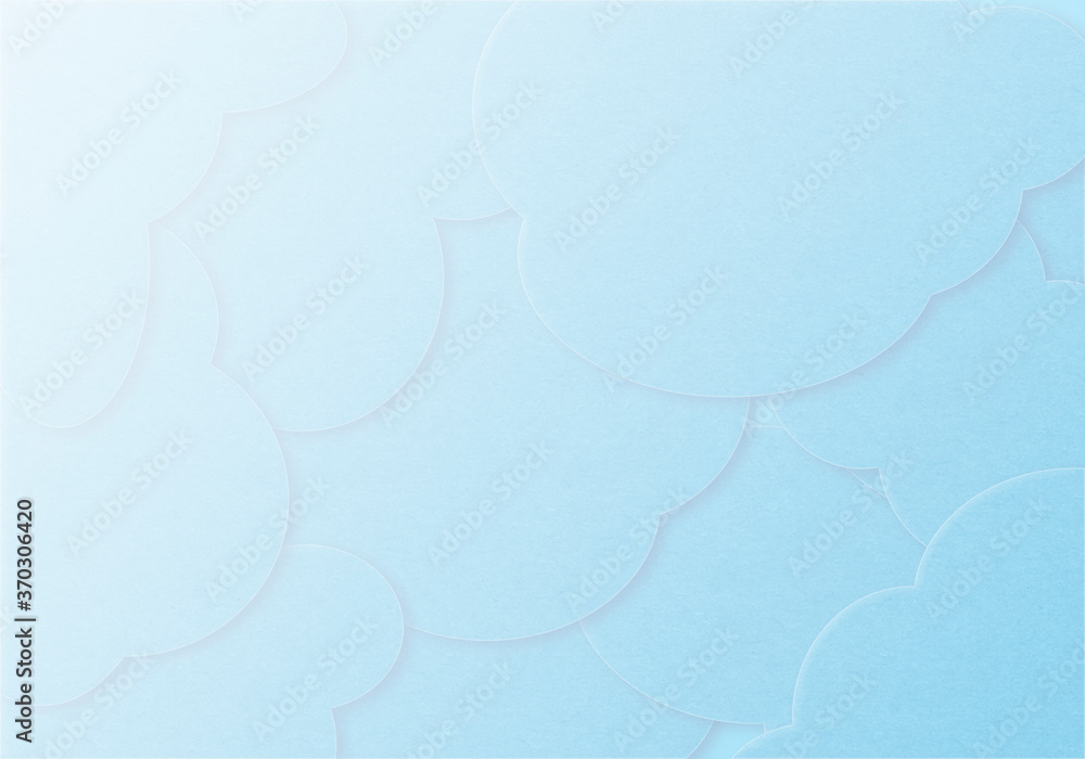 Obraz premium Fondo abstractos efecto papel cortado de formas curvas de color azul.