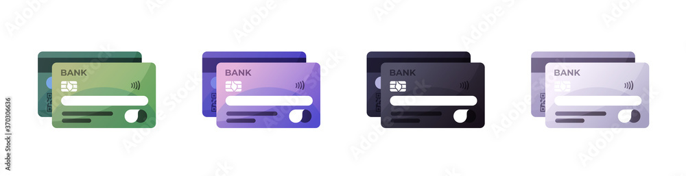 Credit card icons set. Money, finance, business icons set isolated. Flat style vector illustration. Signs and symbols. Modern simple style. Credit card icons set. Money, finance, business icons set isolated. Flat style vector illustration. Signs and symbols. Modern simple style.