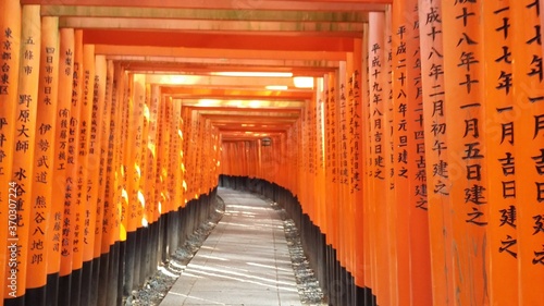 japanese shrine in kyoto japan