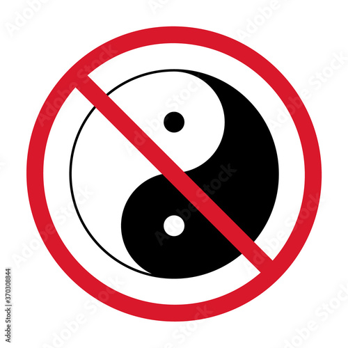 Yin yang symbol of harmony and balance , line icon isolated on white background. Japan culture style