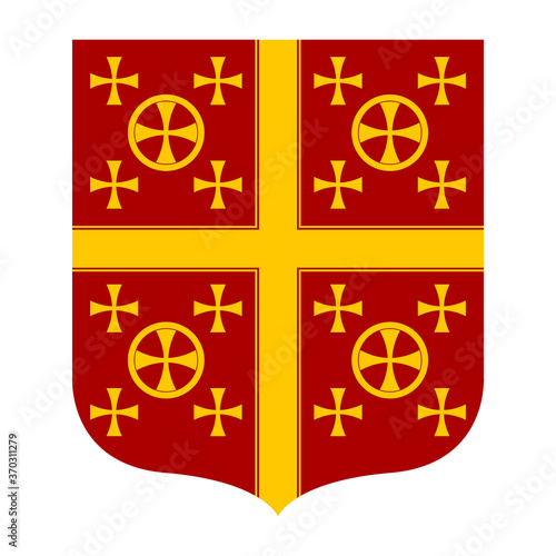 vector image with Coat of arms of the Latin Empire for your design