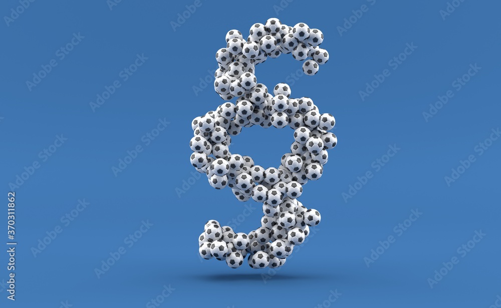 Naklejka premium Paragraph symbol made of dice