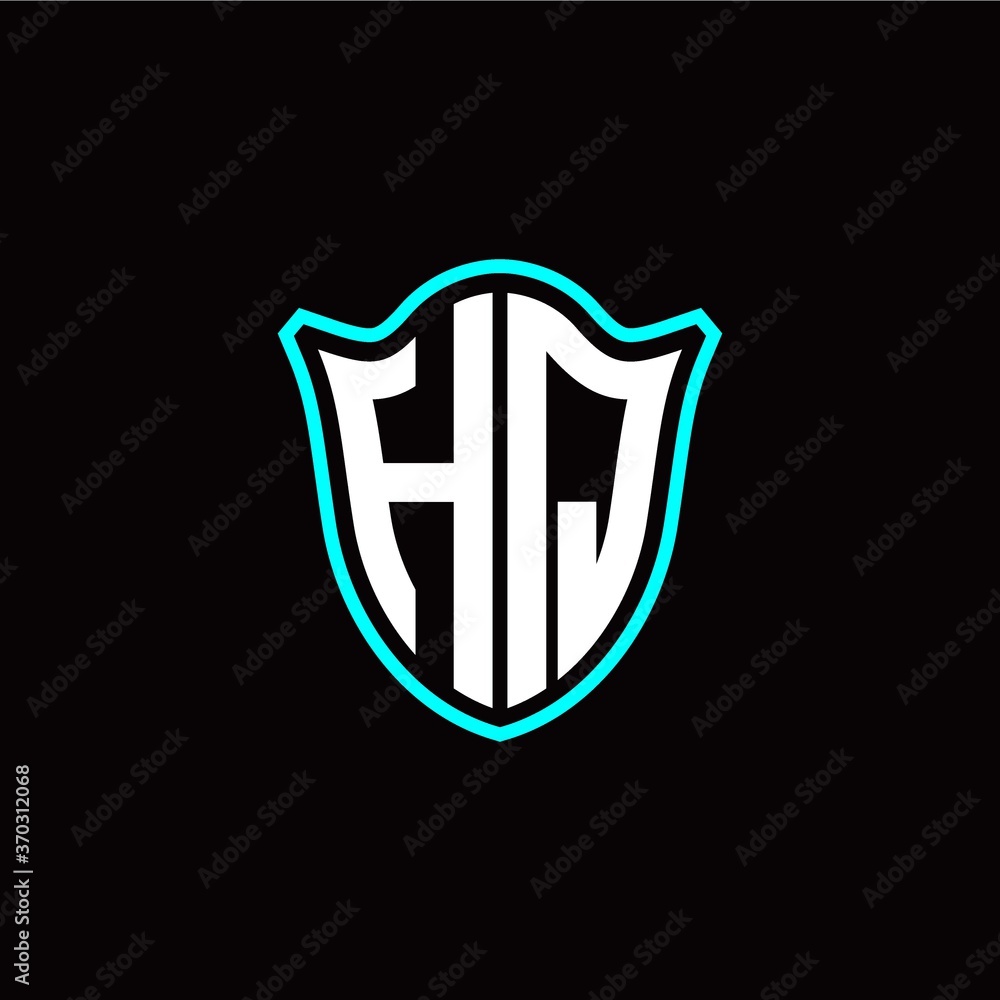 H Q initials monogram logo shield designs modern H Q initials monogram logo shield designs modern