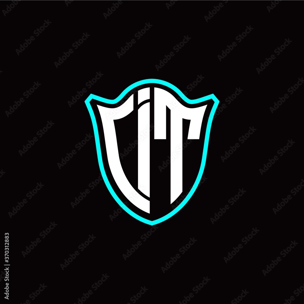 I T initials monogram logo shield designs modern I T initials monogram logo shield designs modern