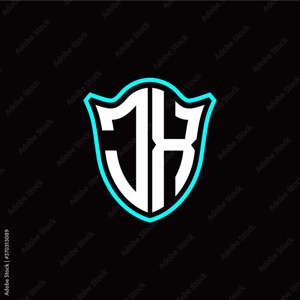 J X initials monogram logo shield designs modern J X initials monogram logo shield designs modern