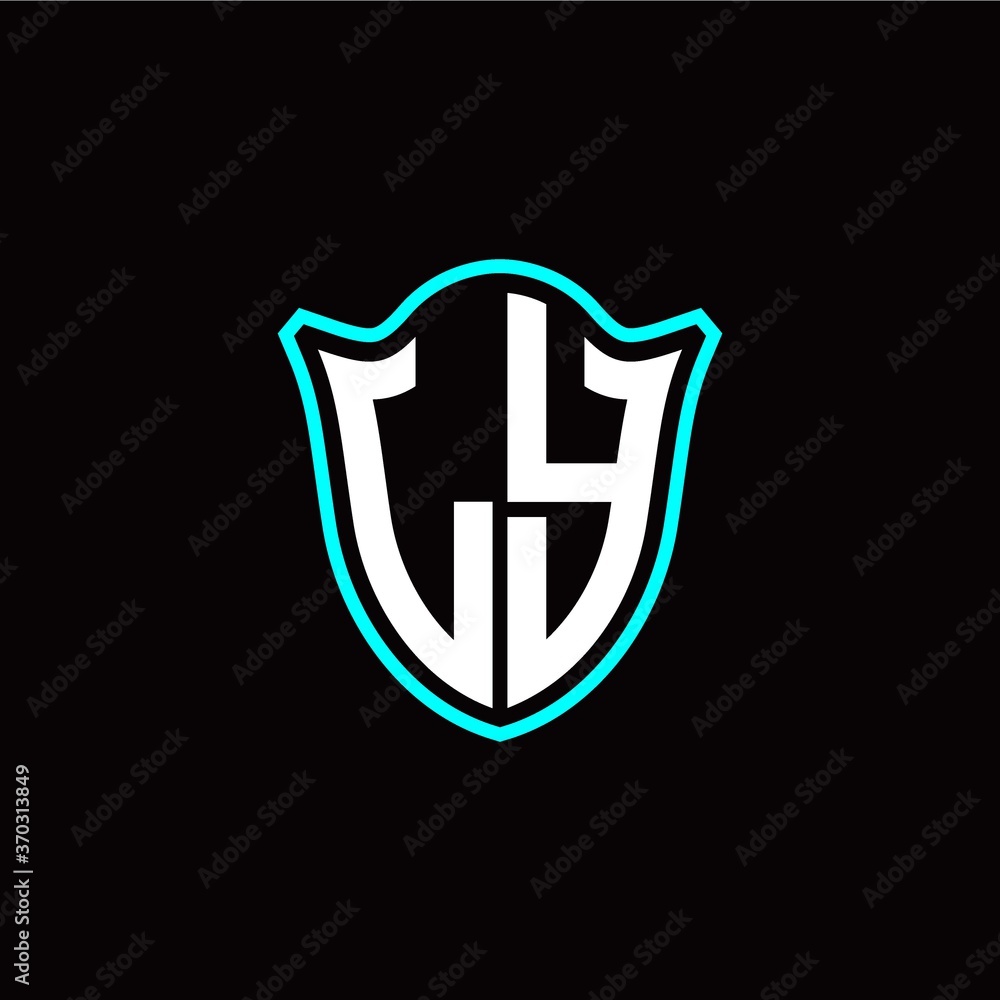 L Y initials monogram logo shield designs modern L Y initials monogram logo shield designs modern