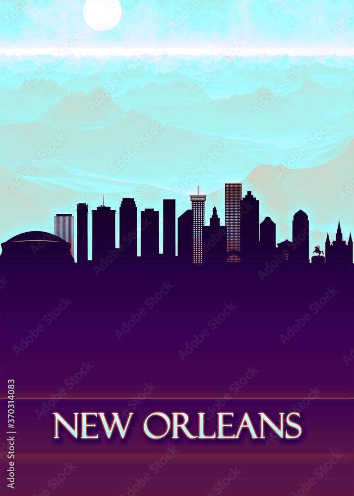New Orleans City Skyline