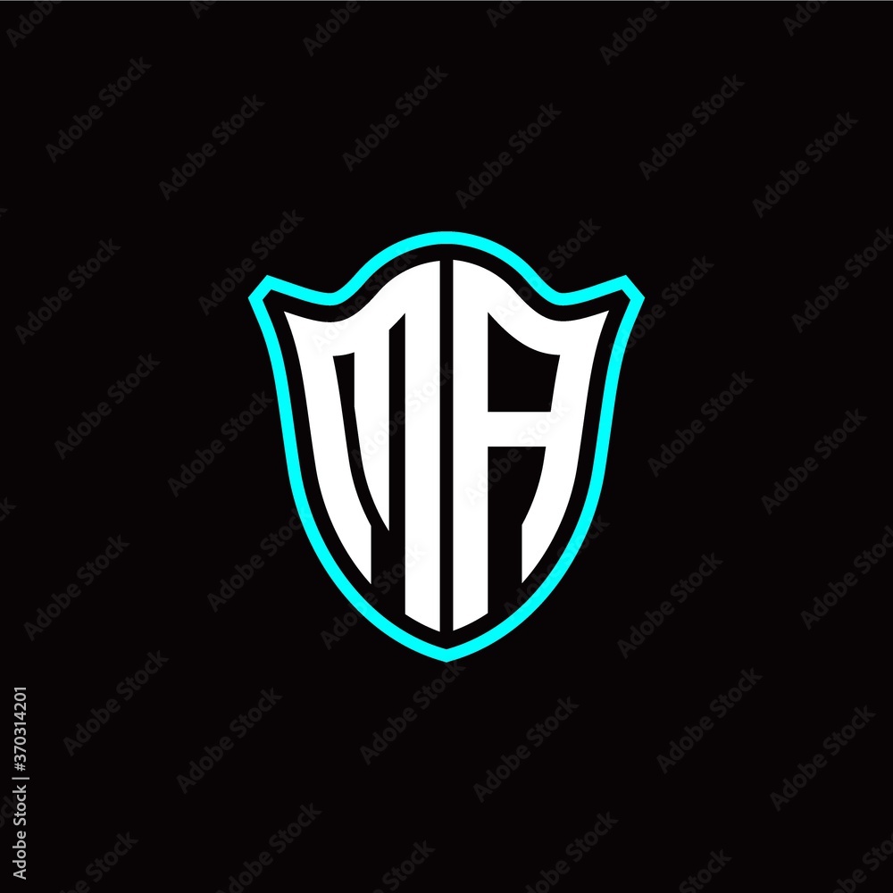 M A initials monogram logo shield designs modern M A initials monogram logo shield designs modern