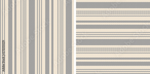 Herringbone textured stripes pattern in grey and beige. Seamless vertical and horizontal lines vector graphic for dress, shorts, wallpaper, or other modern textile design. photo