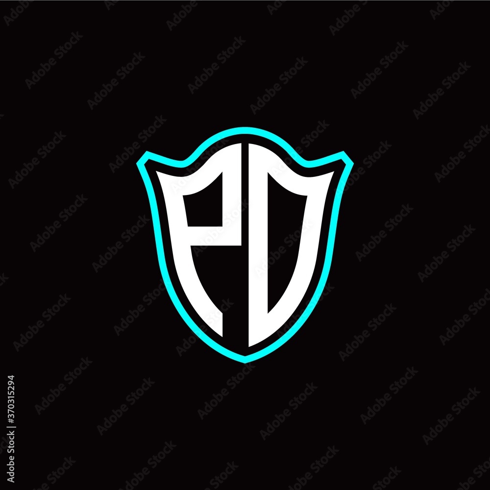 P O initials monogram logo shield designs modern P O initials monogram logo shield designs modern