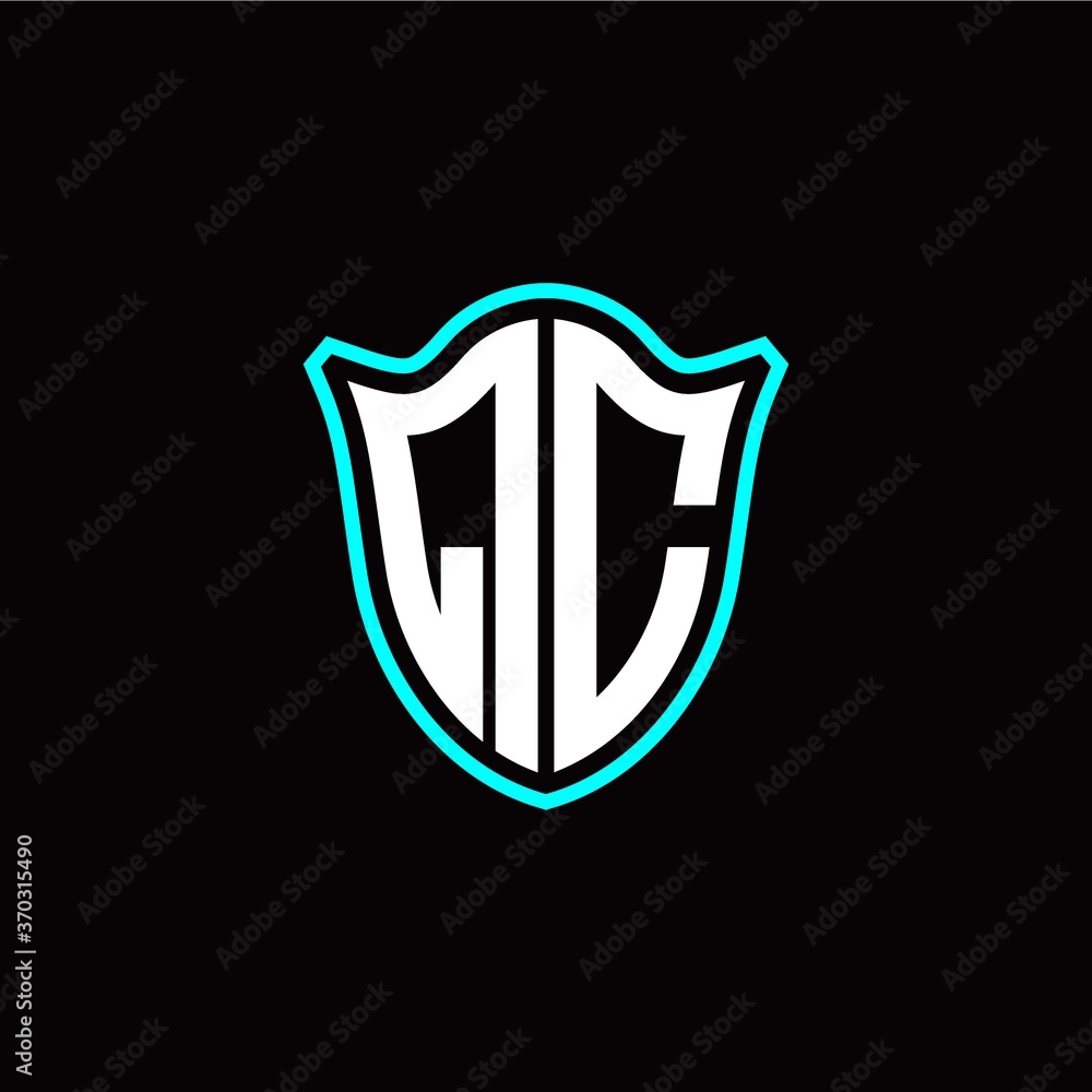Q C initials monogram logo shield designs modern Q C initials monogram logo shield designs modern
