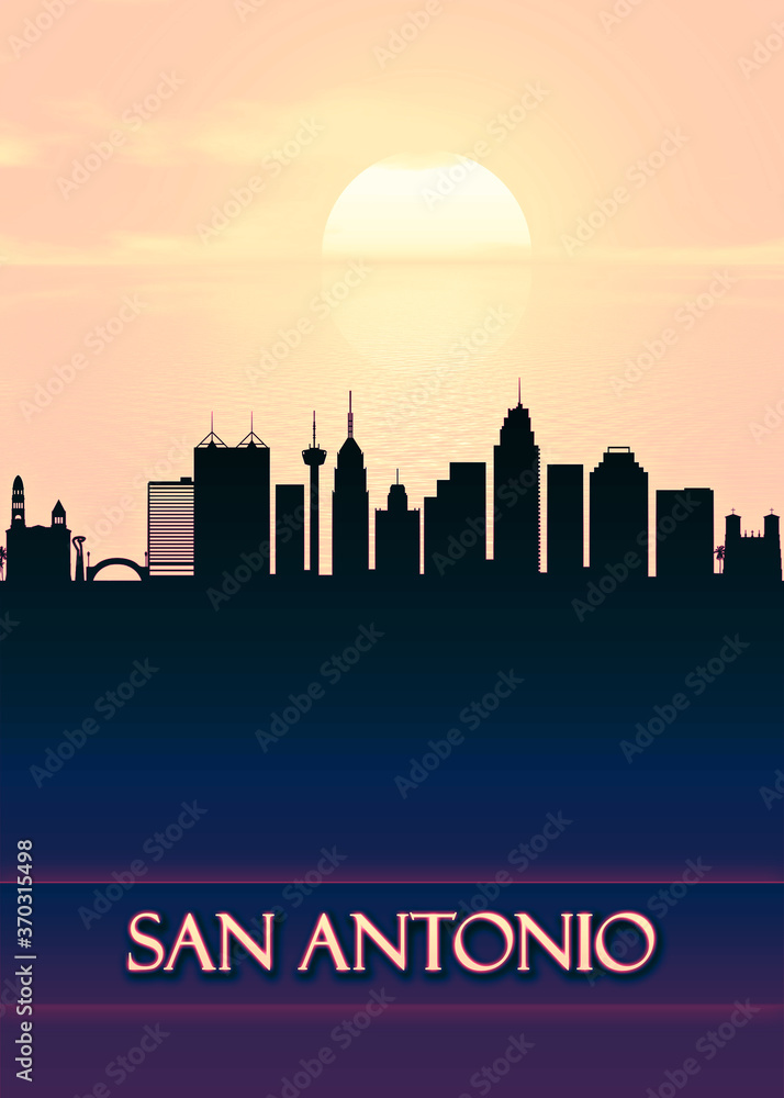 San Antonio City Skyline