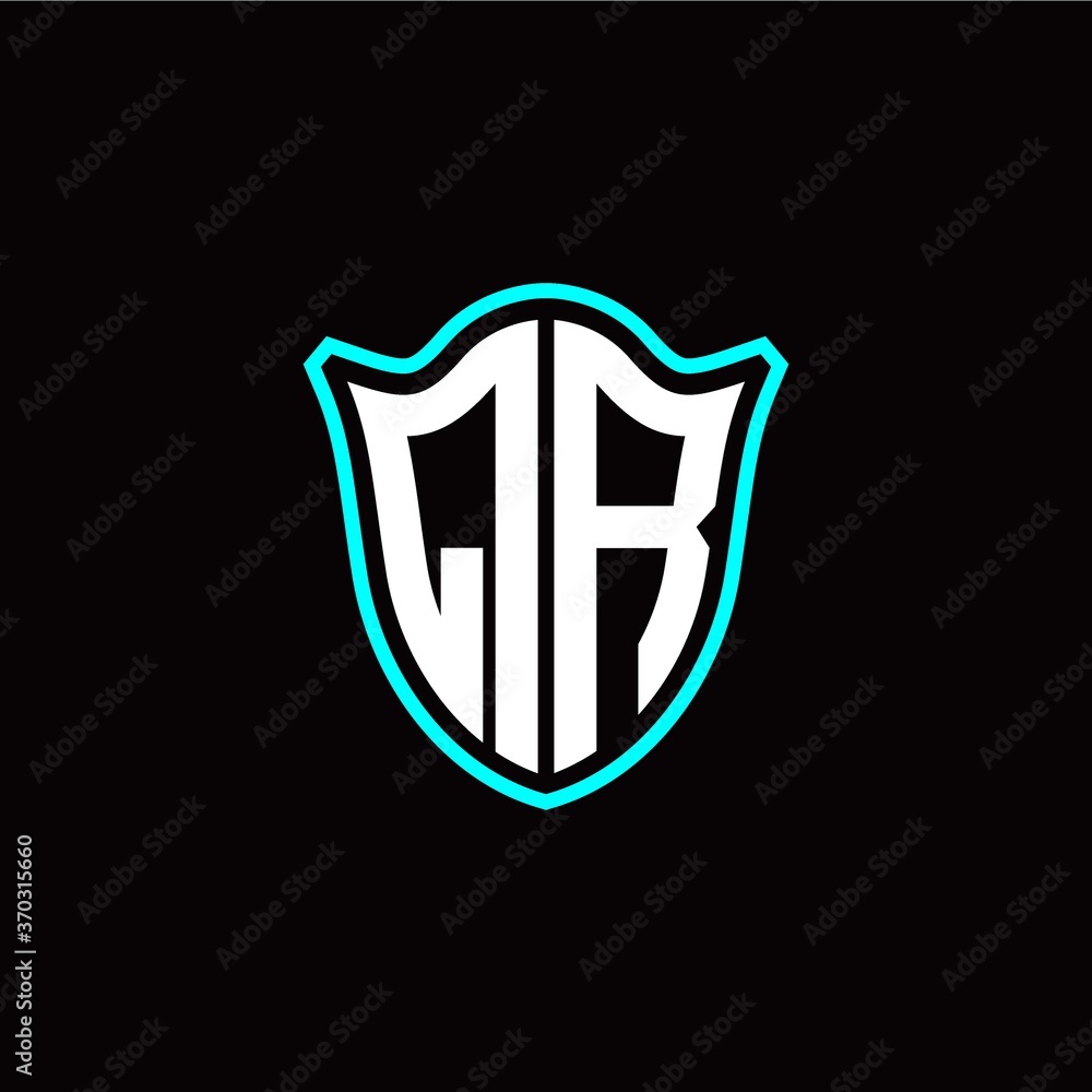 Q R initials monogram logo shield designs modern Q R initials monogram logo shield designs modern