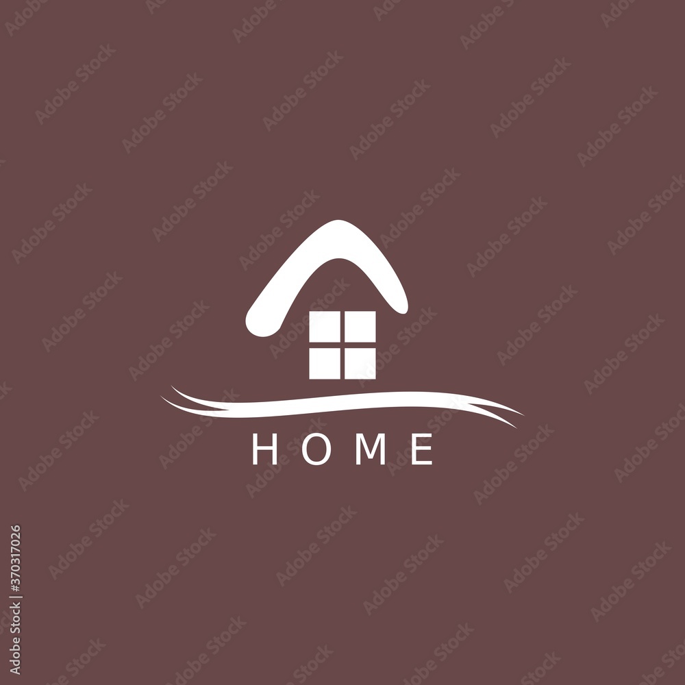 Obraz premium Simple home logo. House logo. Simple abstract home or monument or apartment logo design for business