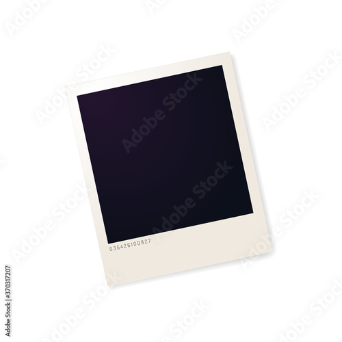 Photo frame concept, isolated object on a white background for your design. Vector illustration.