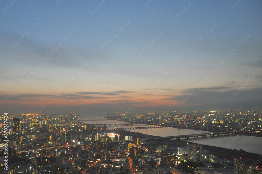 Night view of Osaka