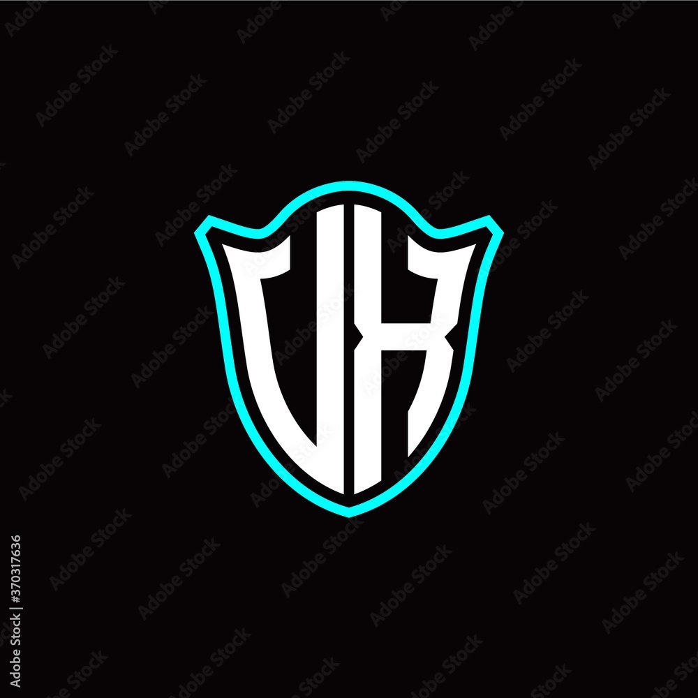 V X initials monogram logo shield designs modern V X initials monogram logo shield designs modern