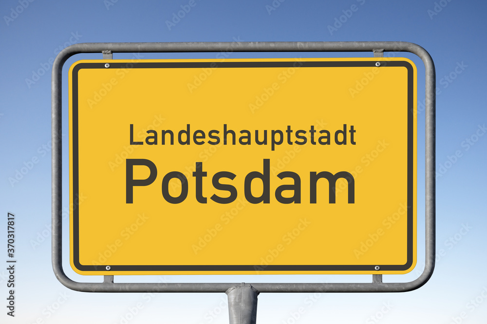 Ortstafel, Landeshauptstadt, Potsdam (Symbolbild)