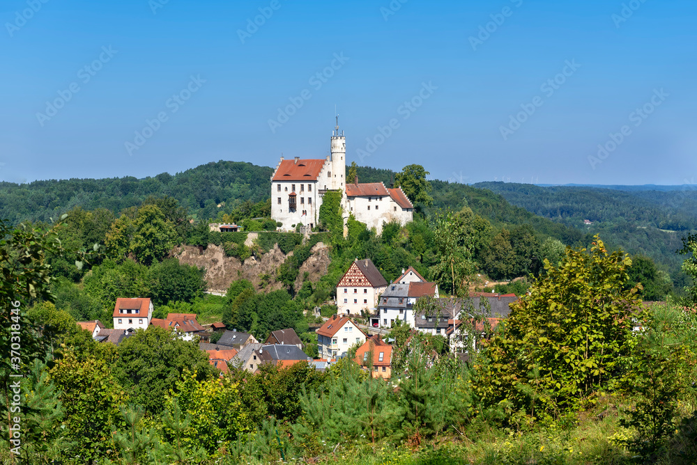 Übersicht über Gößweinstein, einer Pilgerstadt in Franken, Bayern