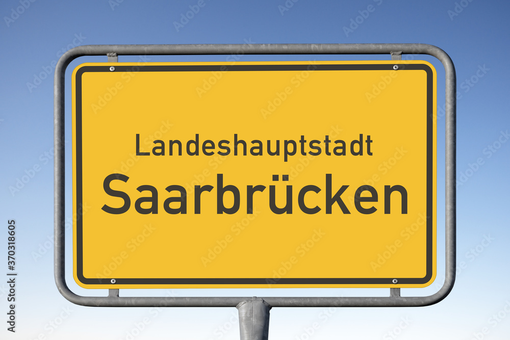 Ortstafel, Landeshauptstadt, Saarbrücken, (Symbolbild) Ortstafel, Landeshauptstadt, Saarbrücken, (Symbolbild)