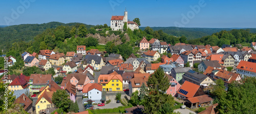 Übersicht über Gößweinstein, einer Pilgerstadt in Franken, Bayern