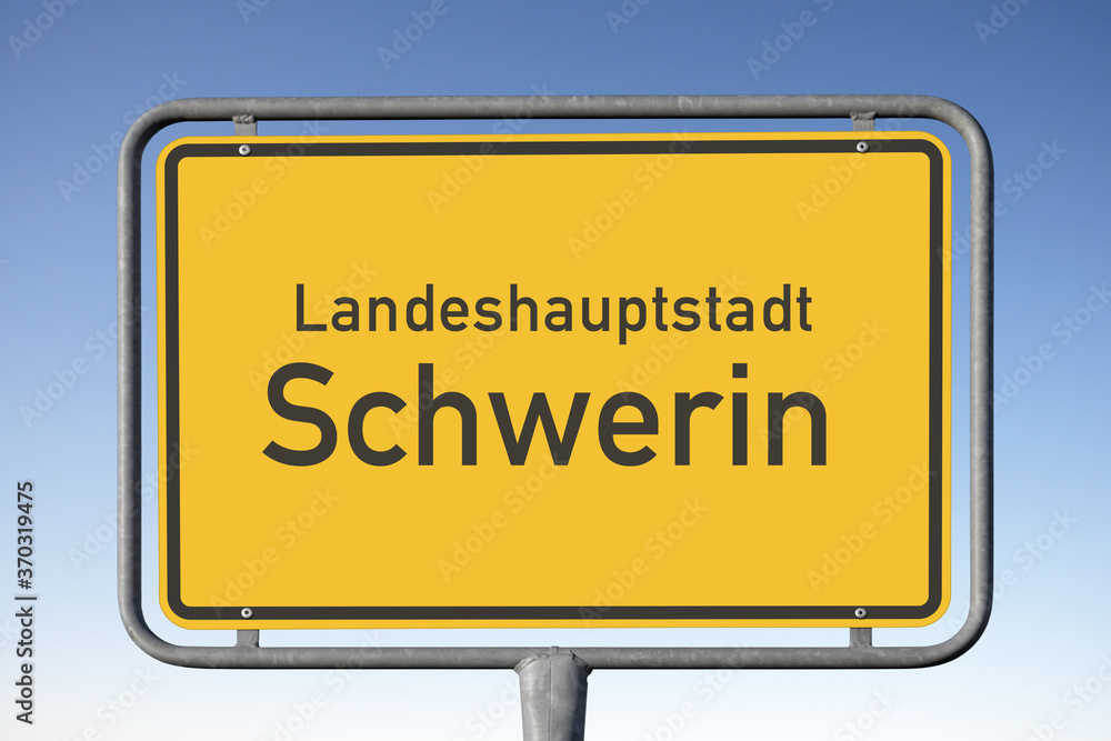 Ortstafel, Landeshauptstadt, Schwerin, (Symbolbild) Ortstafel, Landeshauptstadt, Schwerin, (Symbolbild)