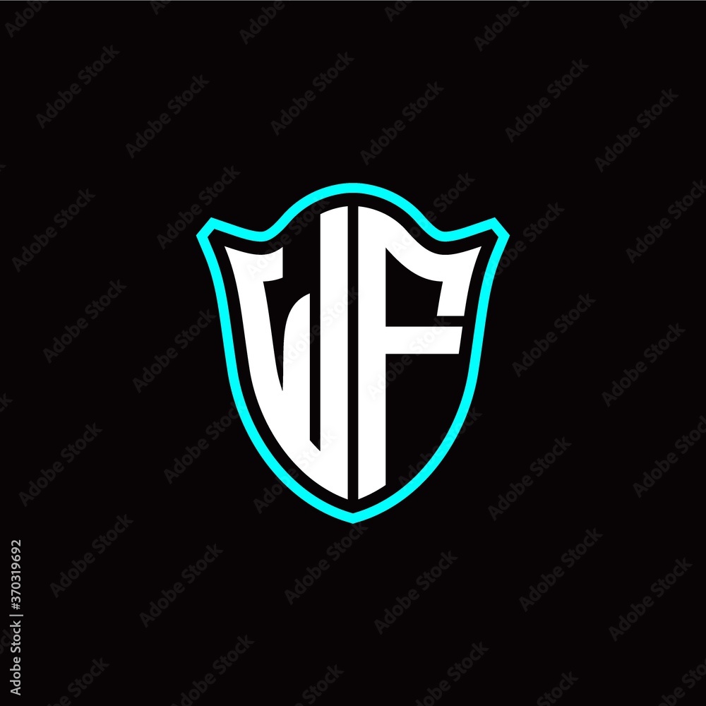W F initials monogram logo shield designs modern W F initials monogram logo shield designs modern