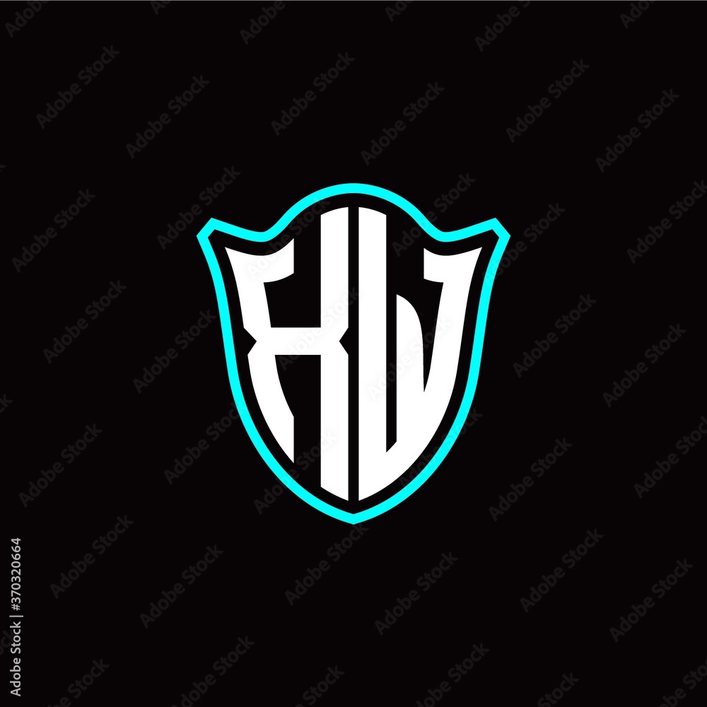 X W initials monogram logo shield designs modern X W initials monogram logo shield designs modern