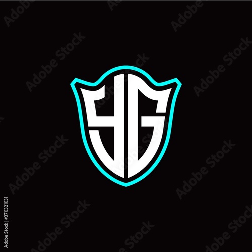 Free Download Y G initials monogram logo shield designs modern - GFXLoad